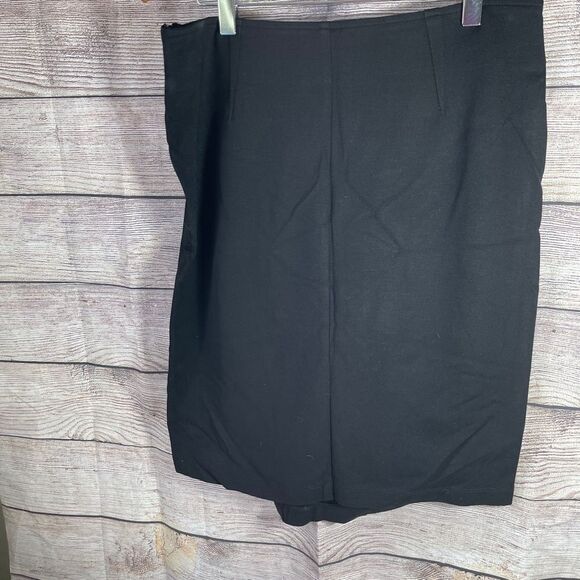 Cabi Black Asymmetrical Faux Wrap Skirt Sz 2 - Picture 3 of 9
